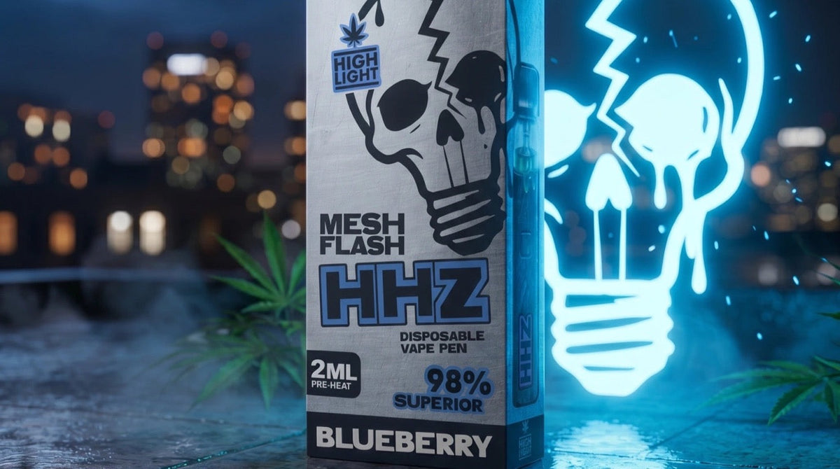 Meshflash HHZ Vape Blueberry 2 ml, Einweg-Vape mit 0 mg Nikotin