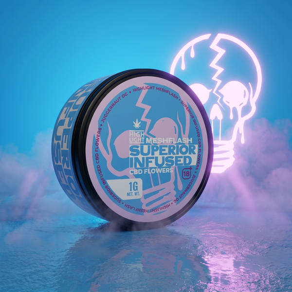 Superior Blüte Juggernaut OG 1 g: Infused Blüte von Mesh-Flash